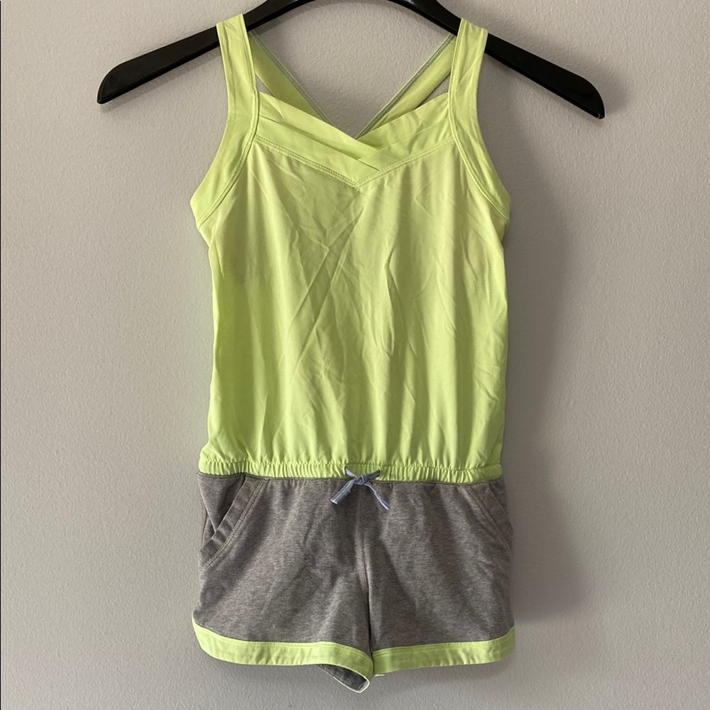Ivivva Green and Gray Jumpsuit Relaxed Fit Sz 6